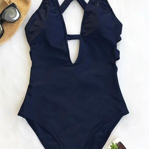 Cupshe Navy One Piece NWT Size Medium